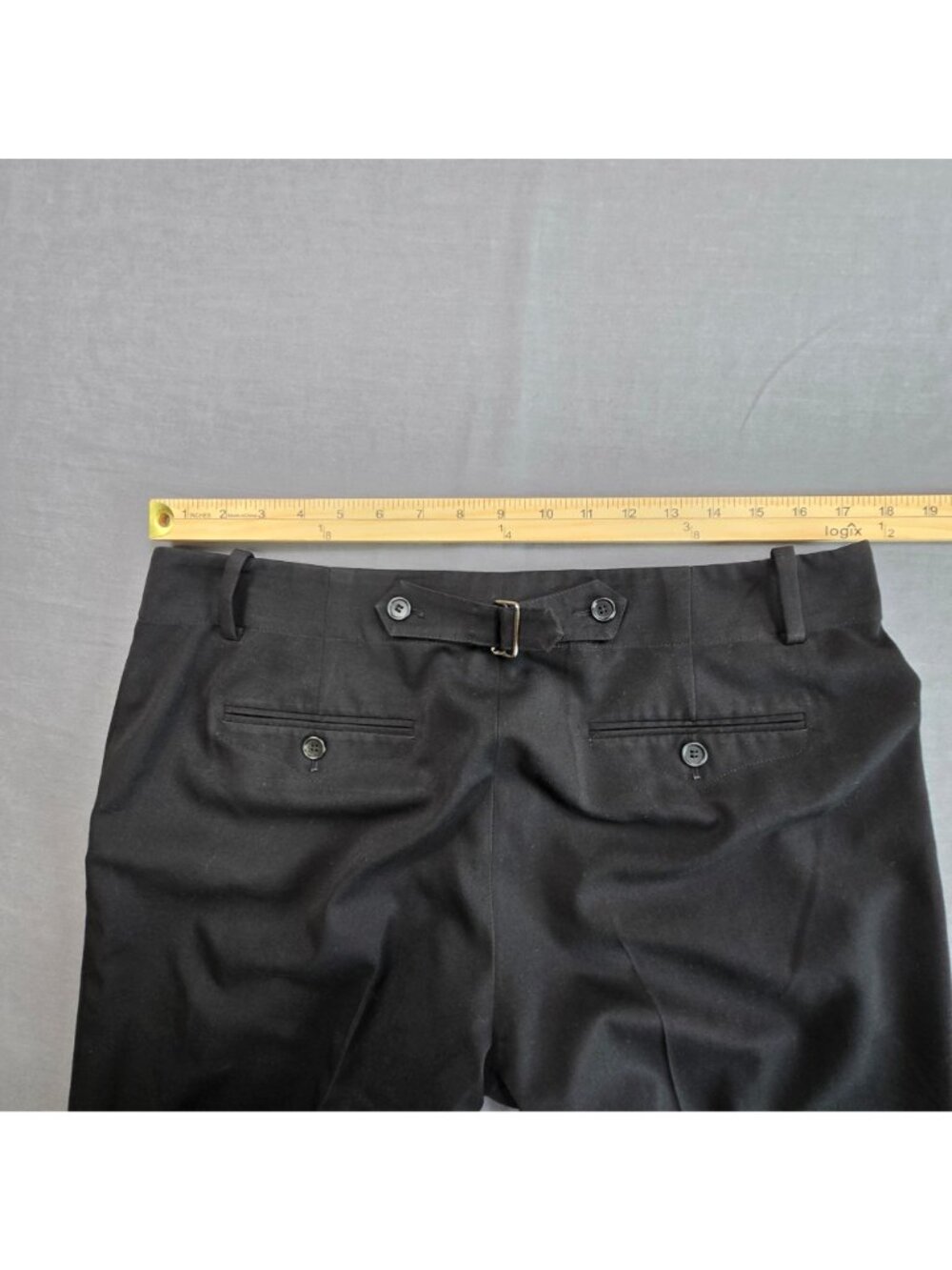 Ann Taylor Size 10 Trouser Dress Pants Black Career Wide Leg Flat Front - Picture 6 of 6